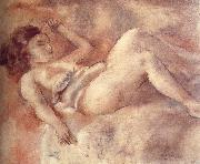 Jules Pascin Nude of sleep like a log USA oil painting artist